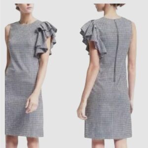 BANANA REPUBLIC BLUE PLAID DRESS. SIZE 10